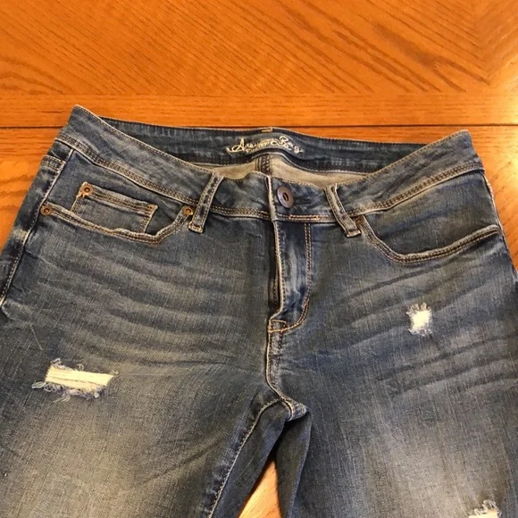 EUC American Rag distressed jeans juniors size 7 - Picture 3 of 8